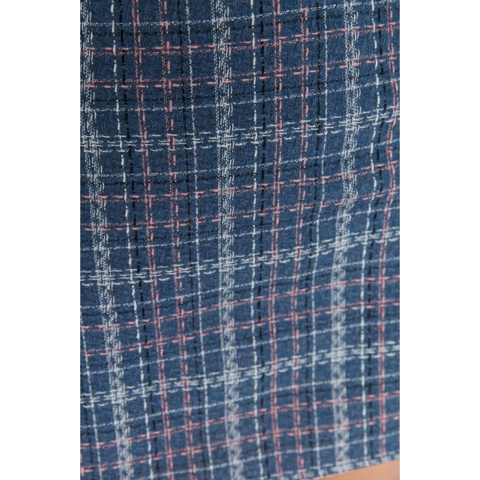 Fashion Plaid Pattern Formal Mini Length Plaid Patterned Tweed Fabric Mini Woven Skirt
