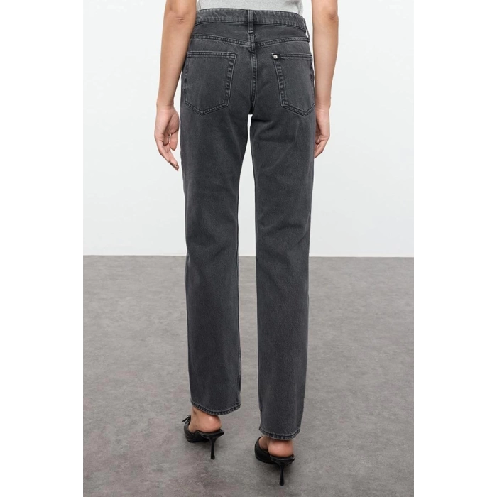 Style Women Fashion Denim Jeans Pants Long Straight Leg Low Waist Comfort Straight Jeans