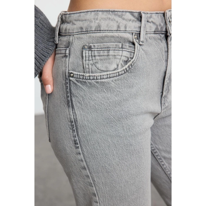 Style Women Fashion Denim Jeans Pants Long Straight Leg Low Waist Comfort Straight Jeans