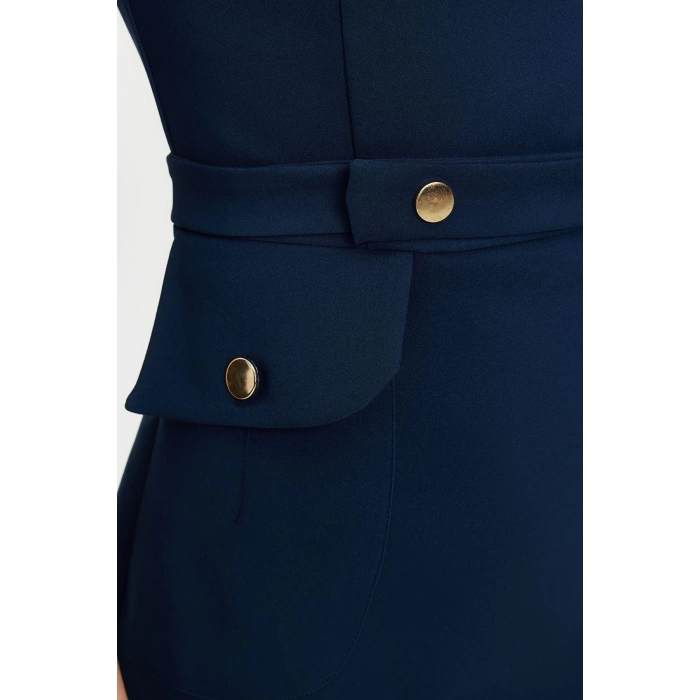 Fashion Style Regular Crew Neck Mini Length Plain Dress