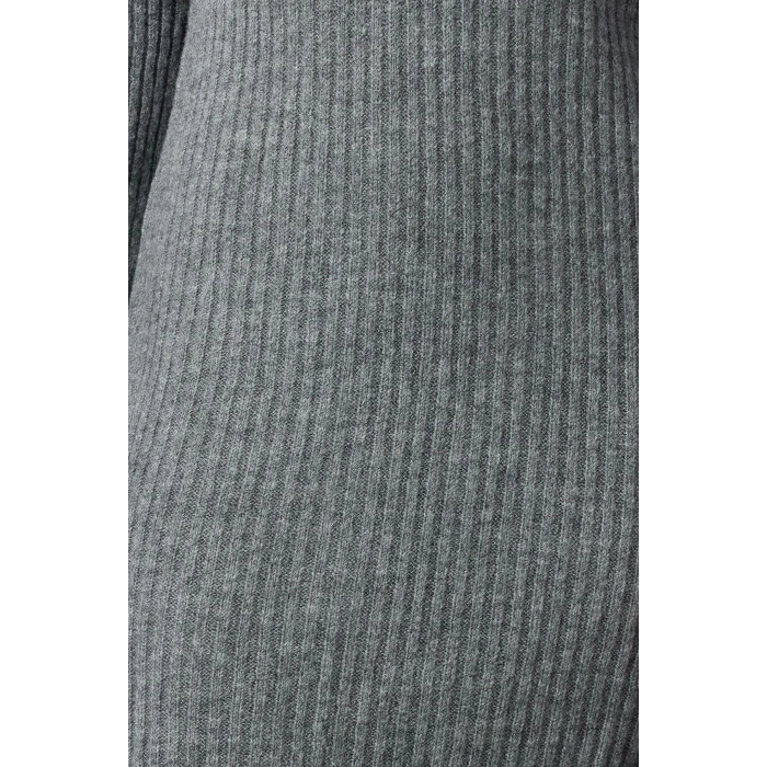 Moda Regular Casual Günlük Tek Plaka Triko Polo Yaka Uzun Kol Shift Midi Boy Elbise