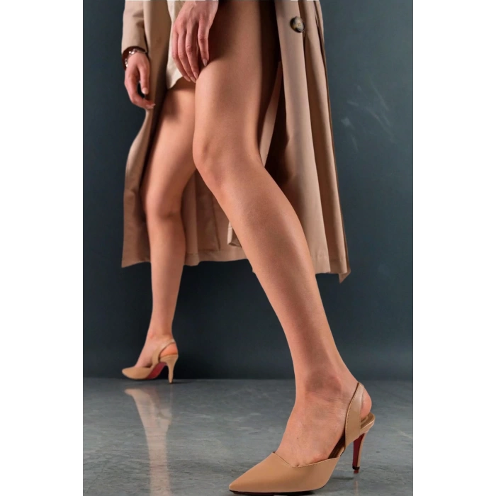 Stil Modern Kadın Lastikli İnce Topuklu Ayakkabı Stiletto Özel Tasarım Gündüz Gece Abiye Ayakkabı