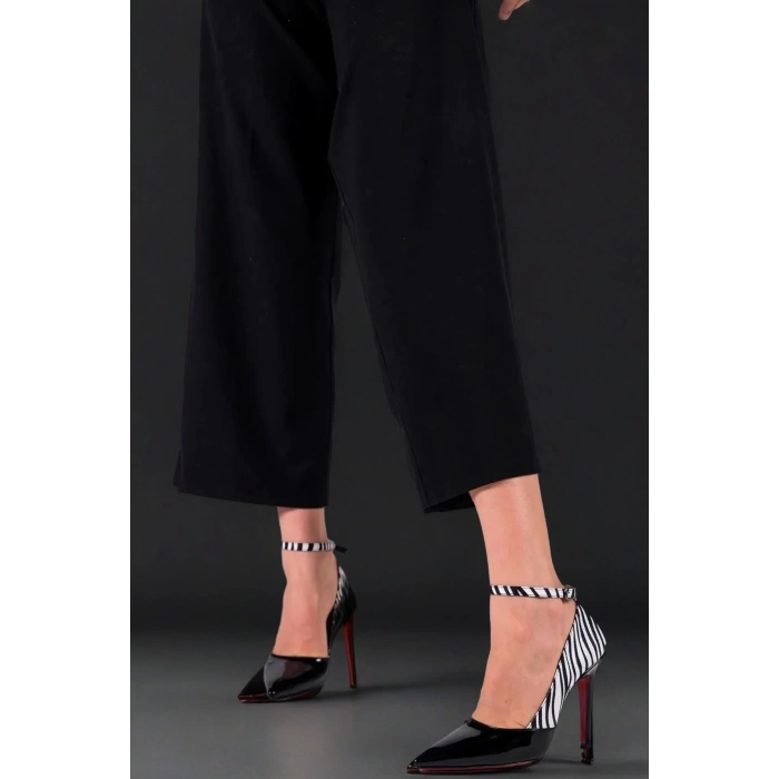 Stil Modern Kadın İnce Topuklu Baretli Ayakkabı Stiletto Özel Tasarım Gündüz Gece Abiye Ayakkabı