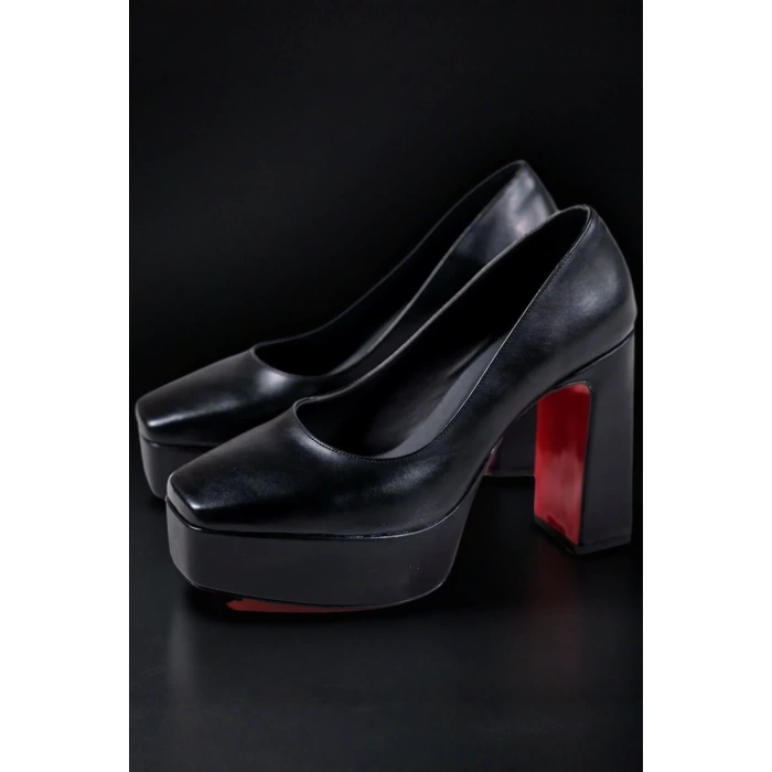 Stil Modern Kadın Bebe Mavi Kalın Topuklu Ayakkabı Stiletto Özel Tasarım Gündüz Gece Abiye Ayakkabı