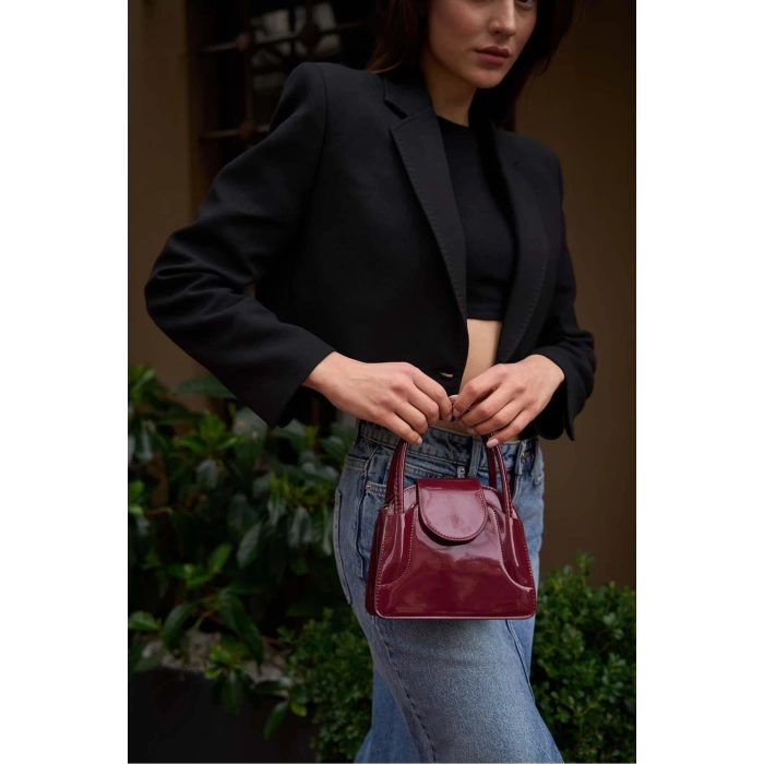 Maja Kapaklı Mini City Kadın Çanta - Kırışık Rugan