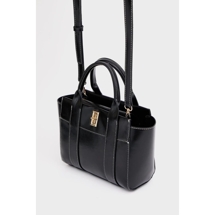 Mini Tote El Ve Omuz Çantası Bordo