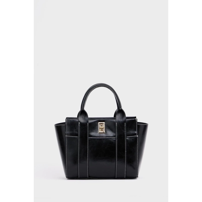 Mini Tote El Ve Omuz Çantası Bordo