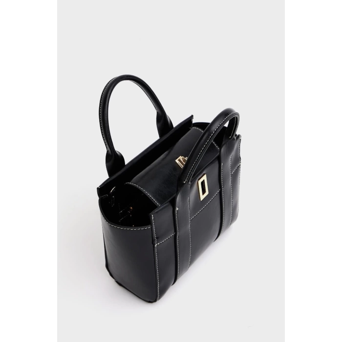 Mini Tote El Ve Omuz Çantası Bordo