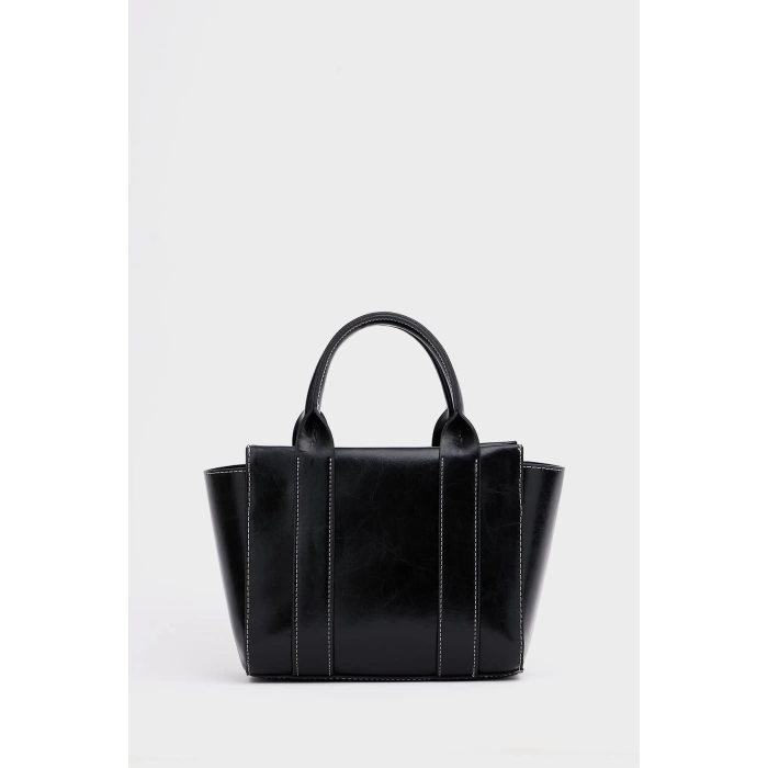 Mini Tote El Ve Omuz Çantası Bordo
