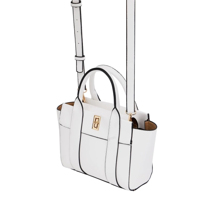 Mini Tote El Ve Omuz Çantası Bordo
