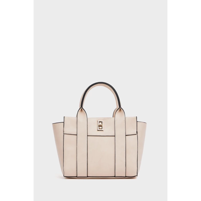 Mini Tote El Ve Omuz Çantası Bordo