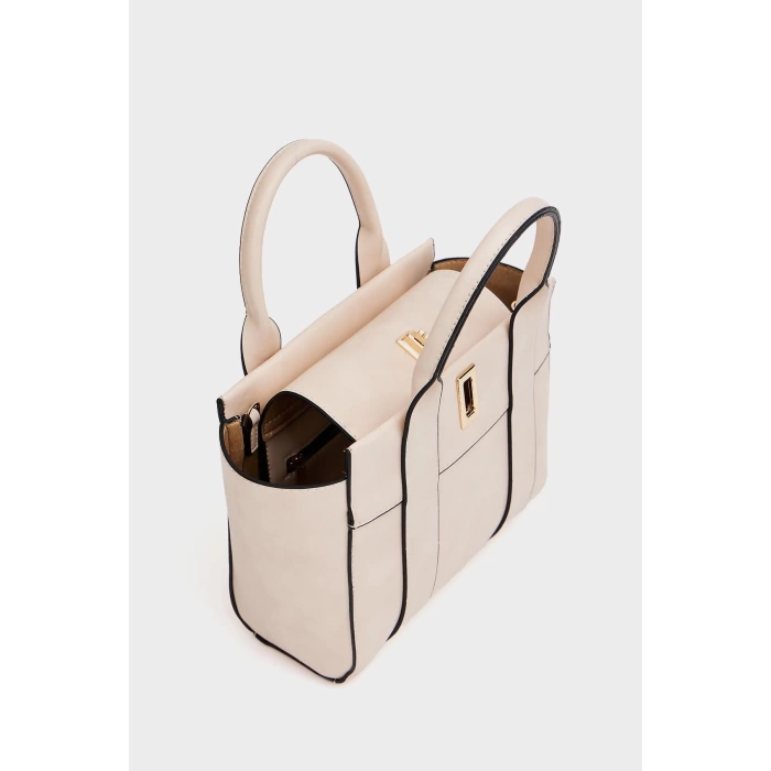 Mini Tote El Ve Omuz Çantası Bordo