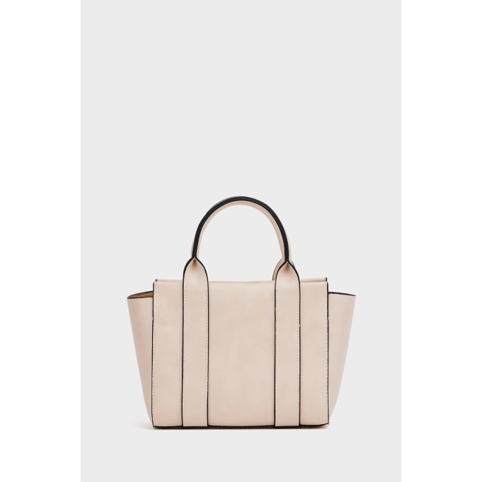 Mini Tote El Ve Omuz Çantası Bordo