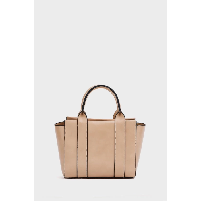 Mini Tote El Ve Omuz Çantası Bordo