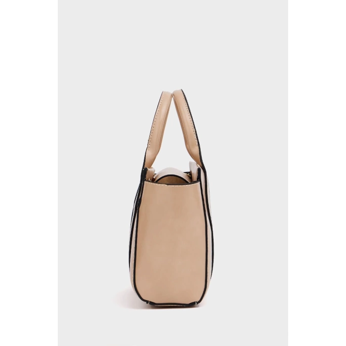 Mini Tote El Ve Omuz Çantası Bordo