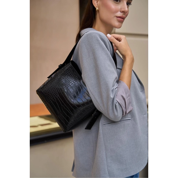 Shopper Yumuşak Deri Ayarlanabilir Askılı Omuz Çantası Vizon
