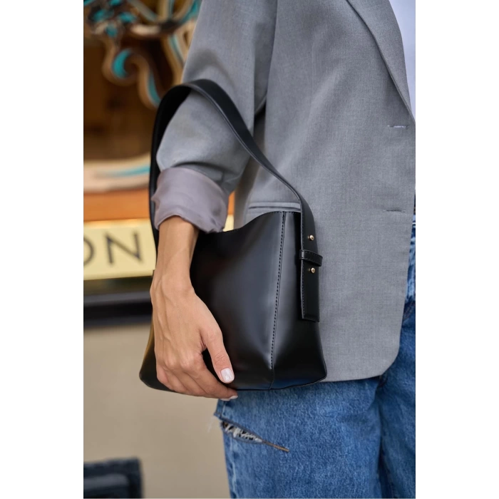 Shopper Yumuşak Deri Ayarlanabilir Askılı Omuz Çantası Vizon