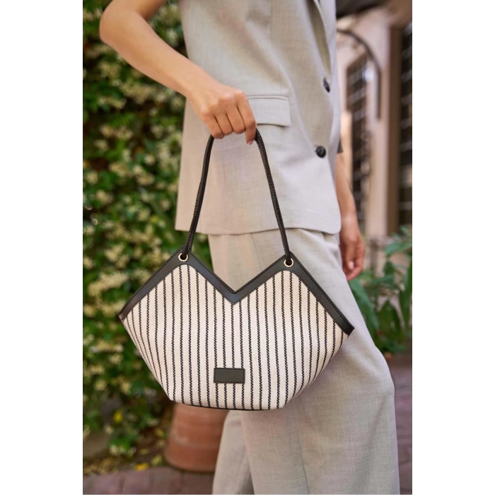 Fermuarlı Tote Çanta Leopar