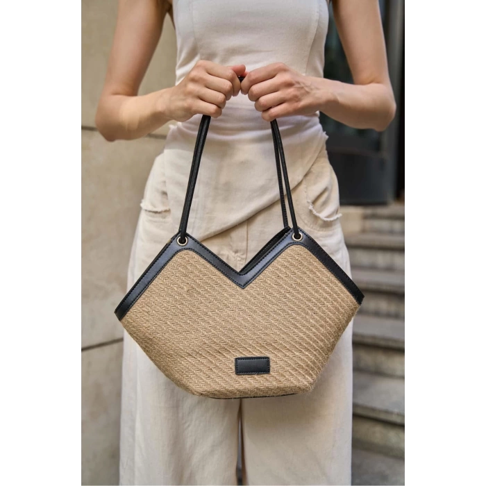 Fermuarlı Tote Çanta Leopar