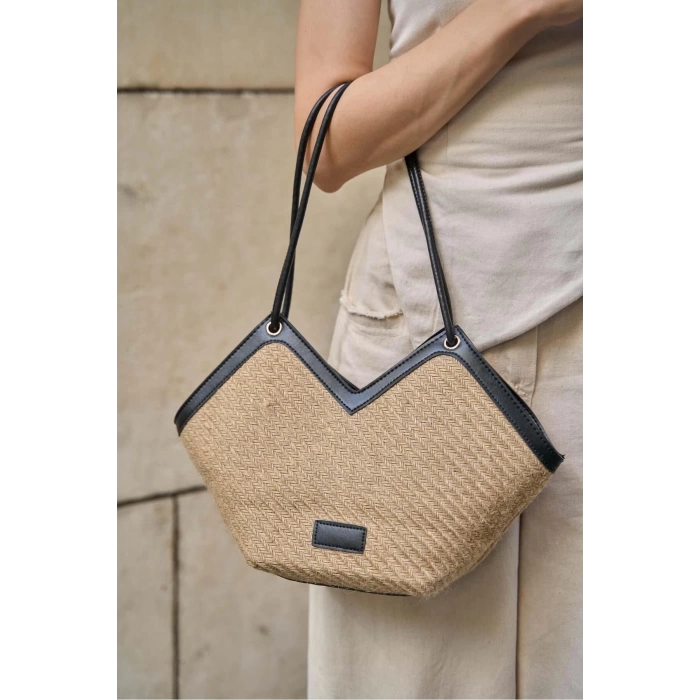 Fermuarlı Tote Çanta Leopar