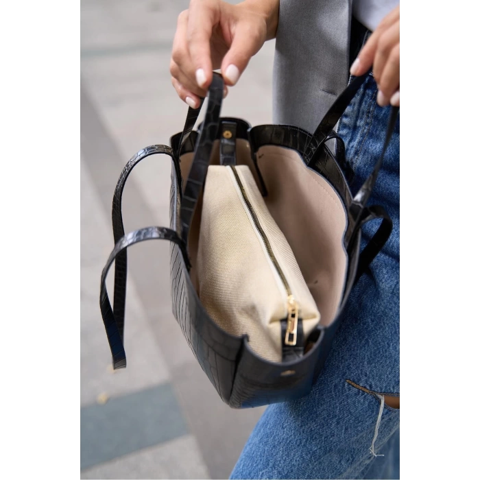 Bolso Shopper El Ve Omuz Çantası Vizon