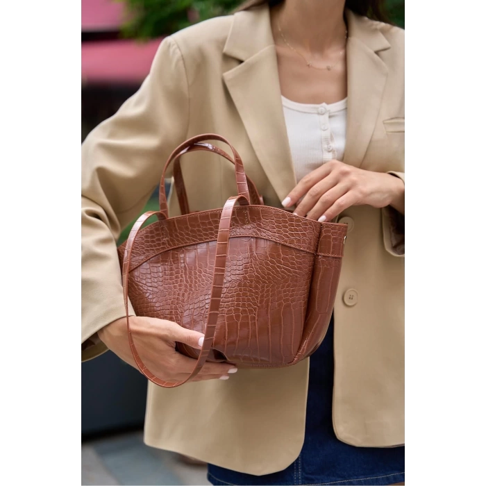 Bolso Shopper El Ve Omuz Çantası Vizon