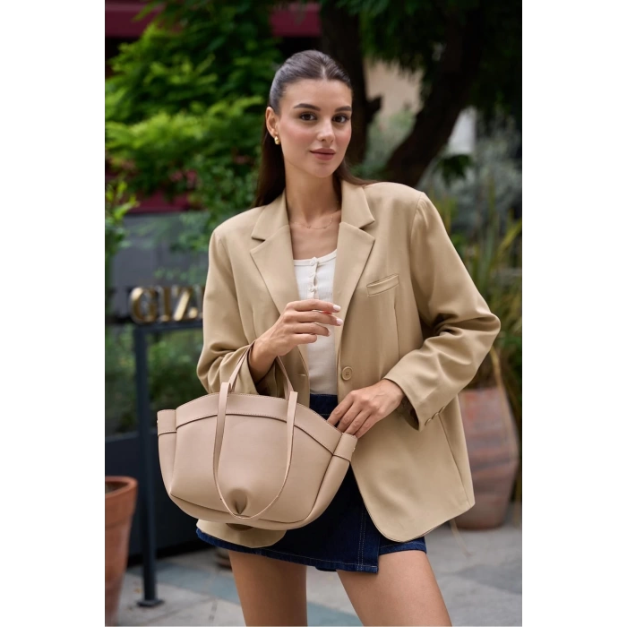 Bolso Shopper El Ve Omuz Çantası Vizon