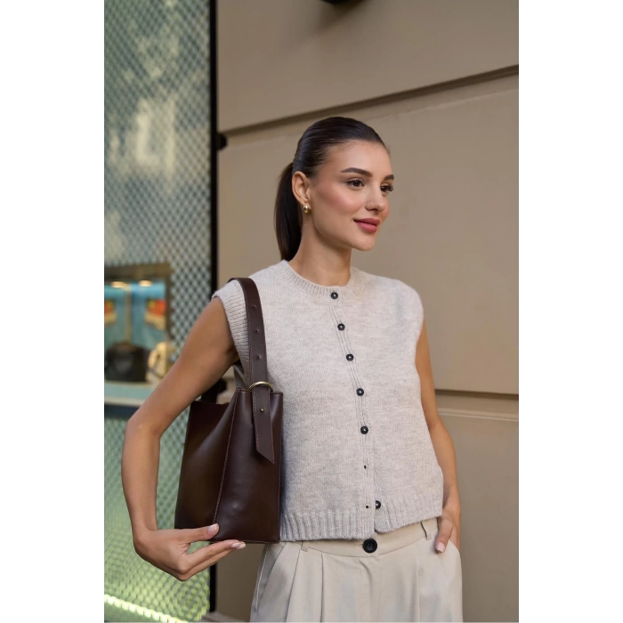 Elenora Askı Detay El Ve Omuz Çantası Bordo