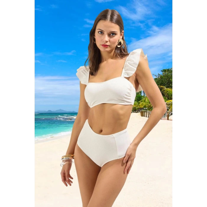 Fırfırlı Bikini Takımı Yüksek Konfor Ergonomik Kesim Hızlı Kuruyan Premium Kalite
