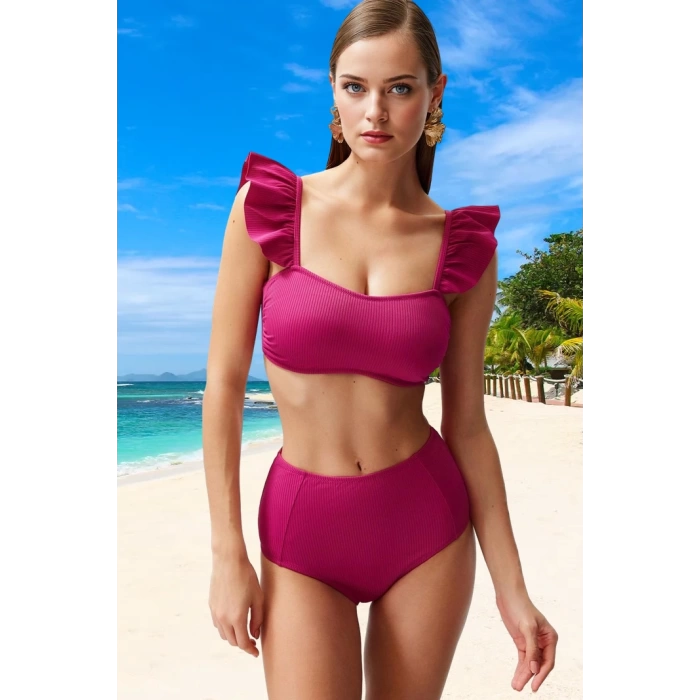 Fırfırlı Bikini Takımı Yüksek Konfor Ergonomik Kesim Hızlı Kuruyan Premium Kalite