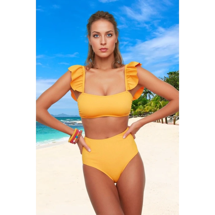 Fırfırlı Bikini Takımı Yüksek Konfor Ergonomik Kesim Hızlı Kuruyan Premium Kalite