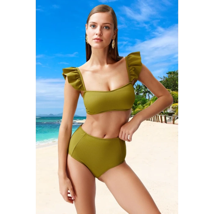 Fırfırlı Bikini Takımı Yüksek Konfor Ergonomik Kesim Hızlı Kuruyan Premium Kalite