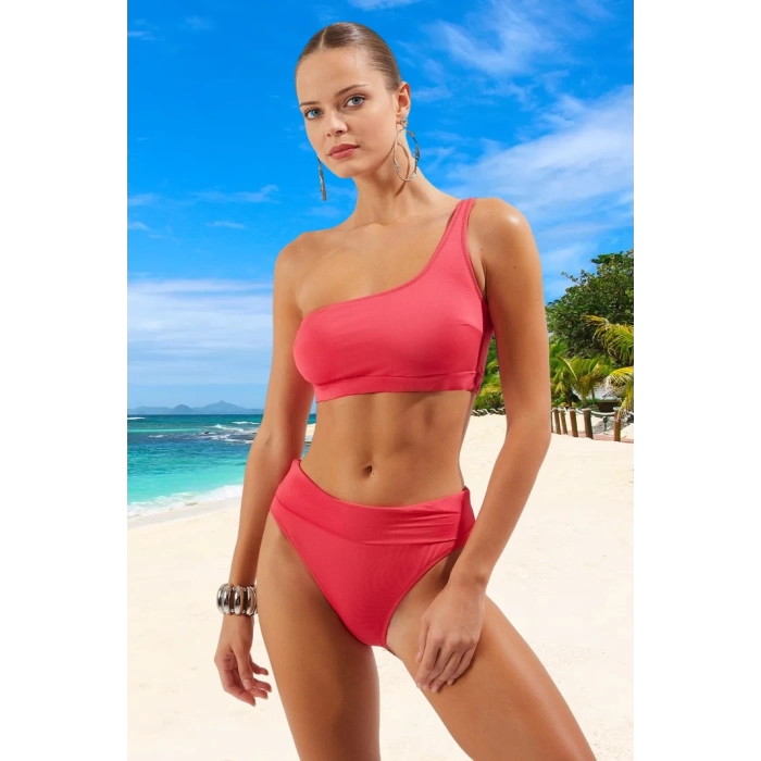 Tek Omuz Bikini Takımı Su Sporları İçin Hızlı Kuruyan Ergonomik Kesim Özel Tasarım