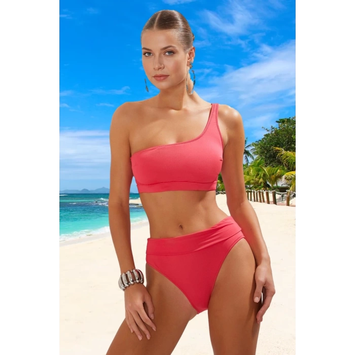 Tek Omuz Bikini Takımı Su Sporları İçin Hızlı Kuruyan Ergonomik Kesim Özel Tasarım