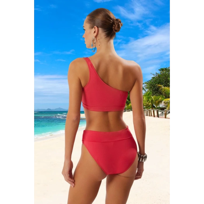 Tek Omuz Bikini Takımı Su Sporları İçin Hızlı Kuruyan Ergonomik Kesim Özel Tasarım