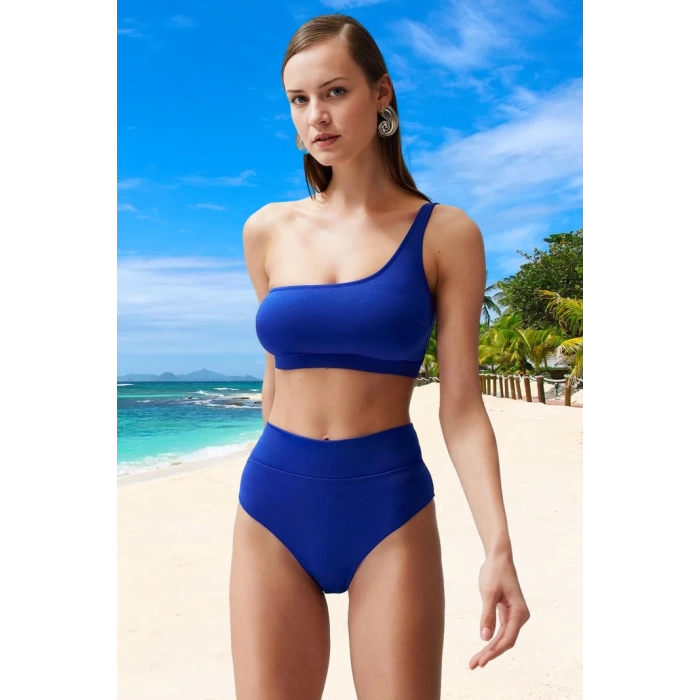 Tek Omuz Bikini Takımı Su Sporları İçin Hızlı Kuruyan Ergonomik Kesim Özel Tasarım