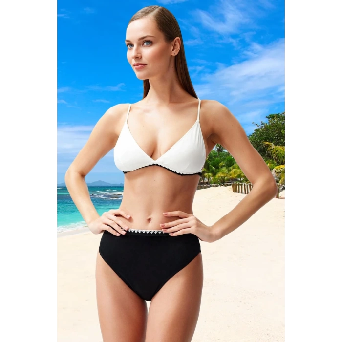Üçgen Bikini Takımı Ergonomik Kesim Klora Dayanıklı Yüksek Konfor Özel Tasarım Esnek Kumaş