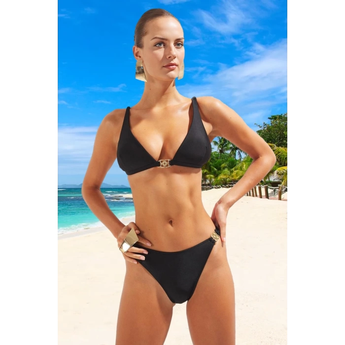 Desenli Üçgen Bikini Takımı Premium Kalite UV Korumalı Hızlı Kuruyan Klora Dayanıklı