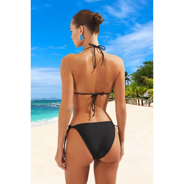 Parlak Üçgen Bikini Takımı Klora Dayanıklı Ergonomik Kesim Premium Kalite