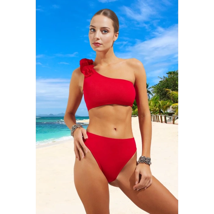 Tek Omuz Bikini Takımı Yaz Koleksiyonu Esnek Kumaş Özel Tasarım Premium Kalite Yüksek Konfor