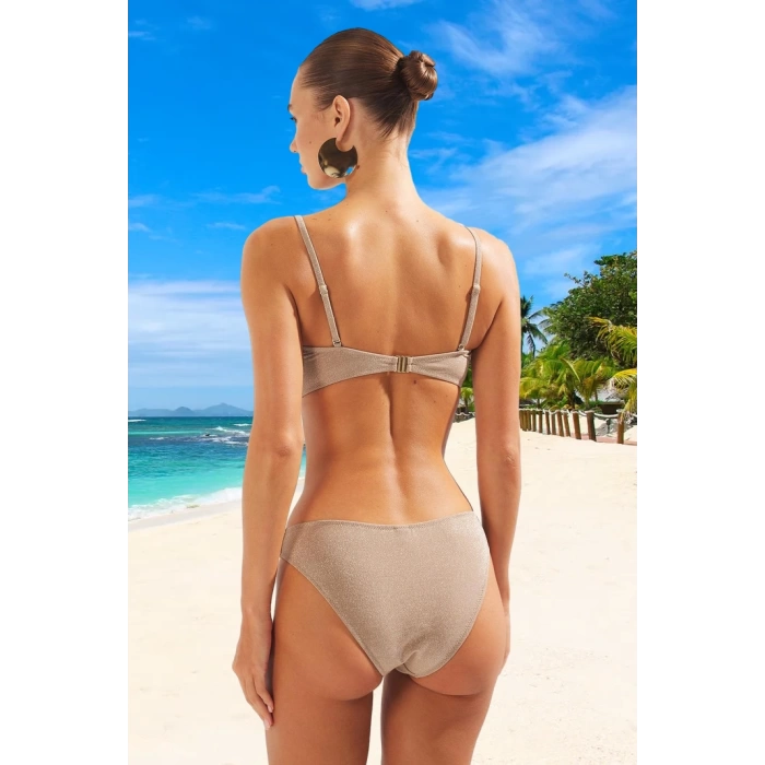 Straplez Simli Bikini Takımı Özel Tasarım Su Sporları İçin Hızlı Kuruyan Plaj Ve Havuz