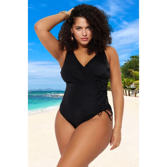 Konforlu Rahat Kesim Büyük Beden Mayo Plus Size Su Sporları İçin Plaj Ve Havuz
