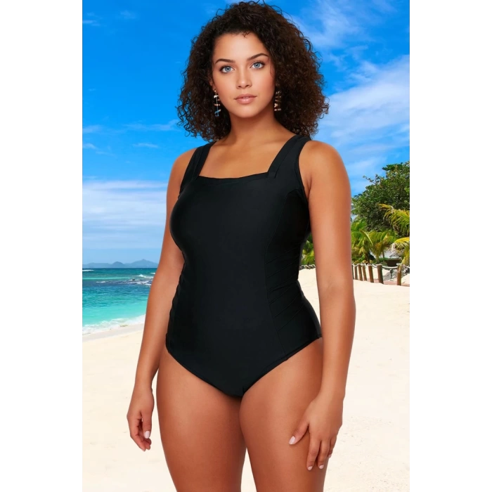 Konforlu Rahat Kesim Büyük Beden Mayo Geniş Battal Boy Plus Size