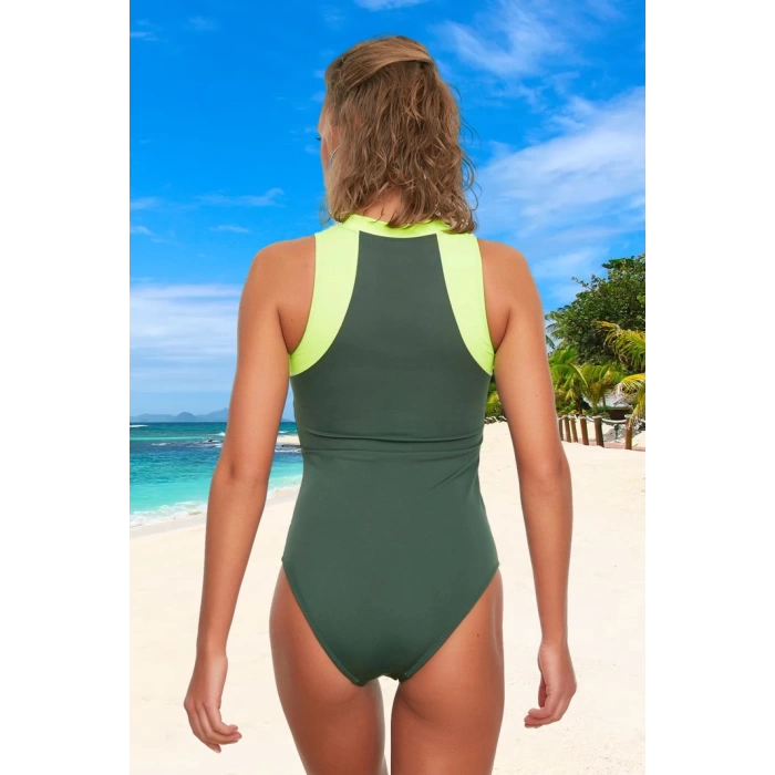 Halter Mayo Su Sporları İçin Şık Detaylı Premium Kalite Havuz Mayosu Özel Tasarım