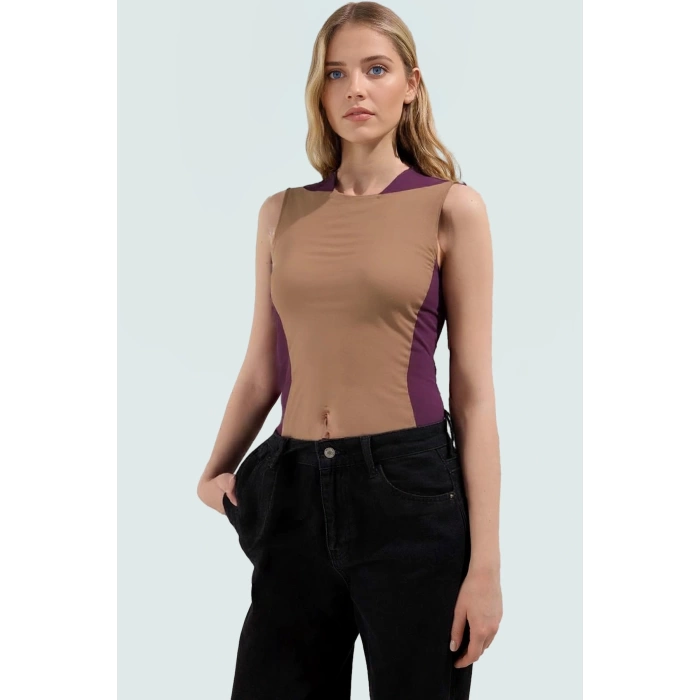 100 Polyester Scuba Krep Kadın Yazlık Örme Yelek Bisiklet Yaka Regular Günlük Kullanım İçin