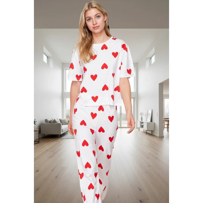 2li Kalpli Pijama Takımı %100 Pamuk Konforu Kaliteli İşçilik Özenle Seçilmiş