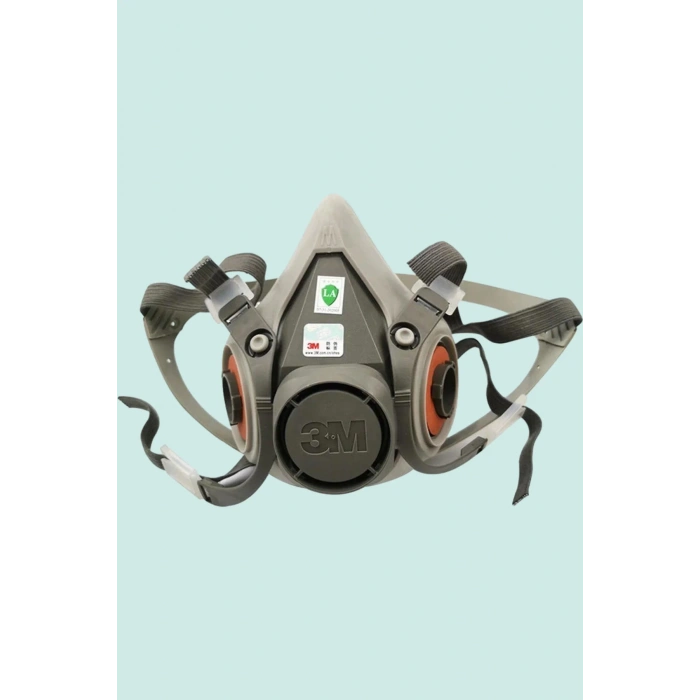 3M Yarım Yüz Maske 6200 Solunum Koruyucusu Ayarlanabilir Koruyucu Askılı Endüstriyel
