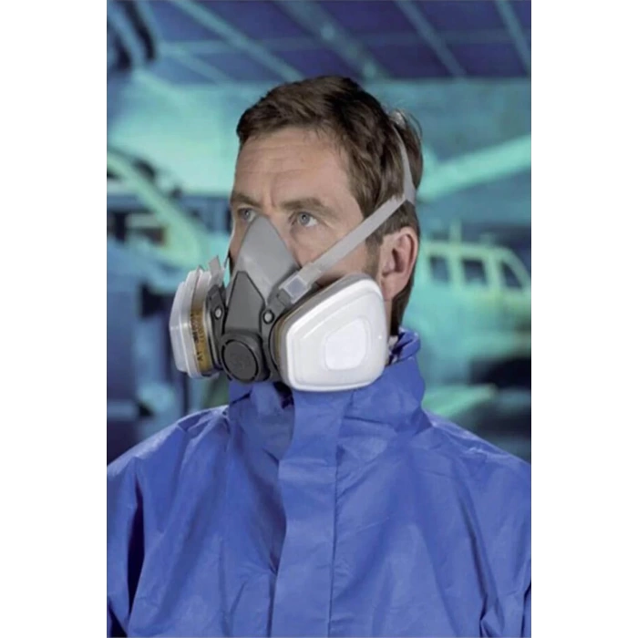3M Yarım Yüz Maske 6200 Solunum Koruyucusu Ayarlanabilir Koruyucu Askılı Endüstriyel