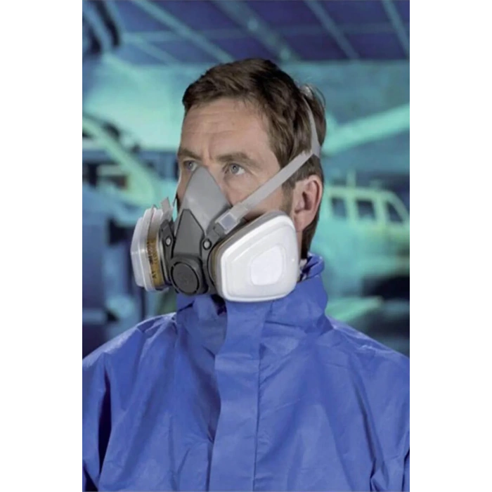 3M Yarım Yüz Maske 6200 Solunum Koruyucusu Ayarlanabilir Koruyucu Askılı Endüstriyel