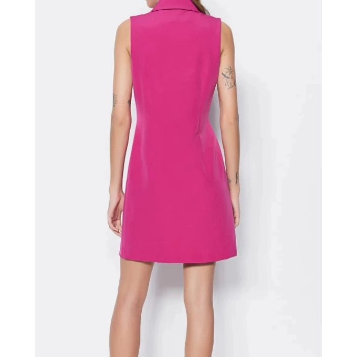 New Regular Business Finike Woven Jacket Collar Sleeveless Sleeve Jacket Dress Mini Length Dress